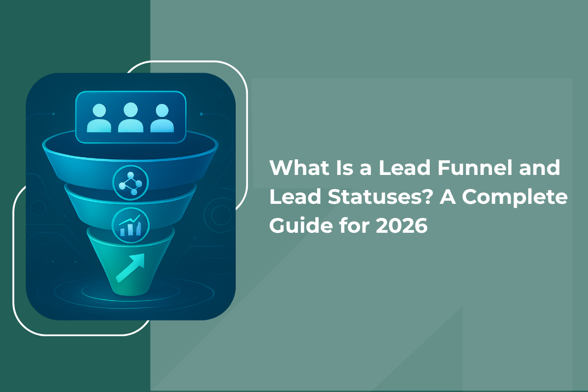 Lead funnel illustration showing customer journey stages